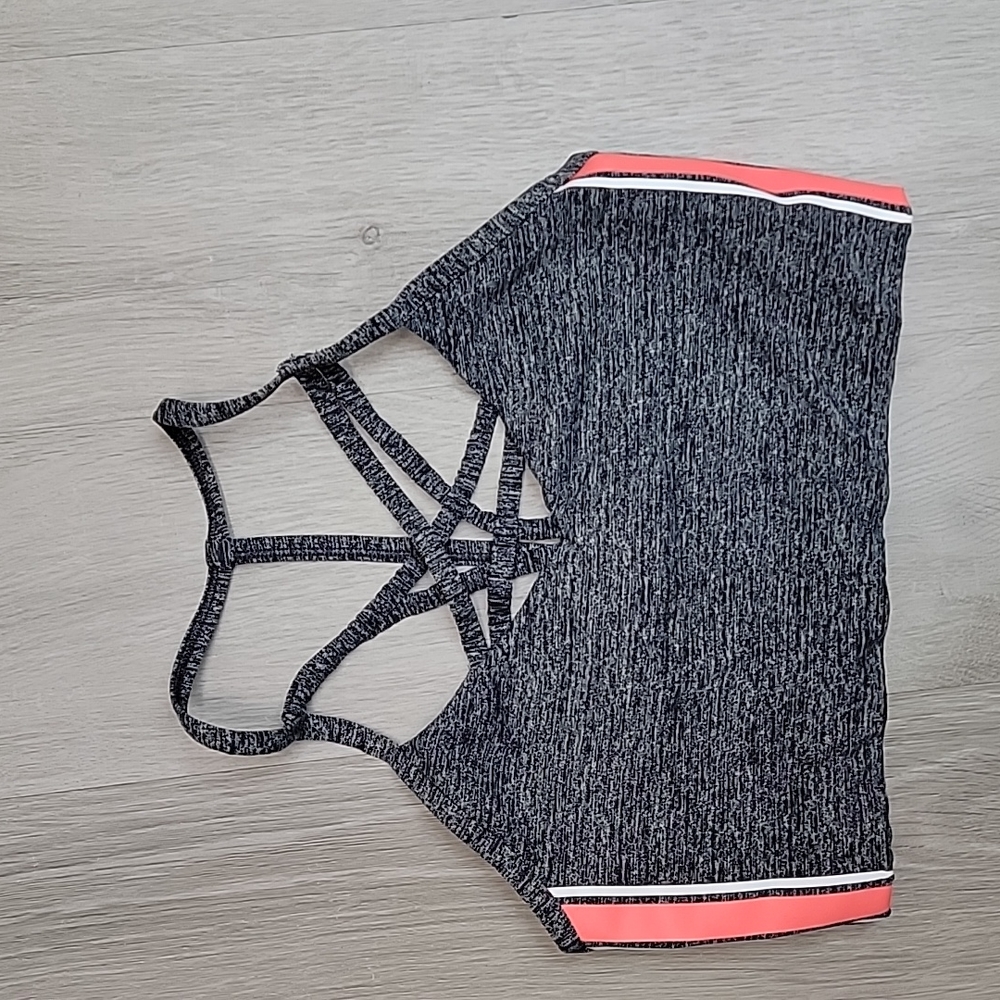 PINK ladies Medium black/pink/gray sports bra [29]